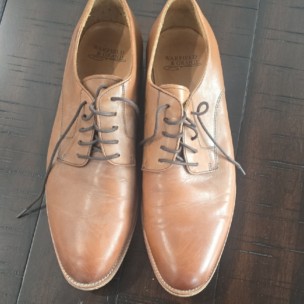 Warfield & Grand Tan Leather Oxfords